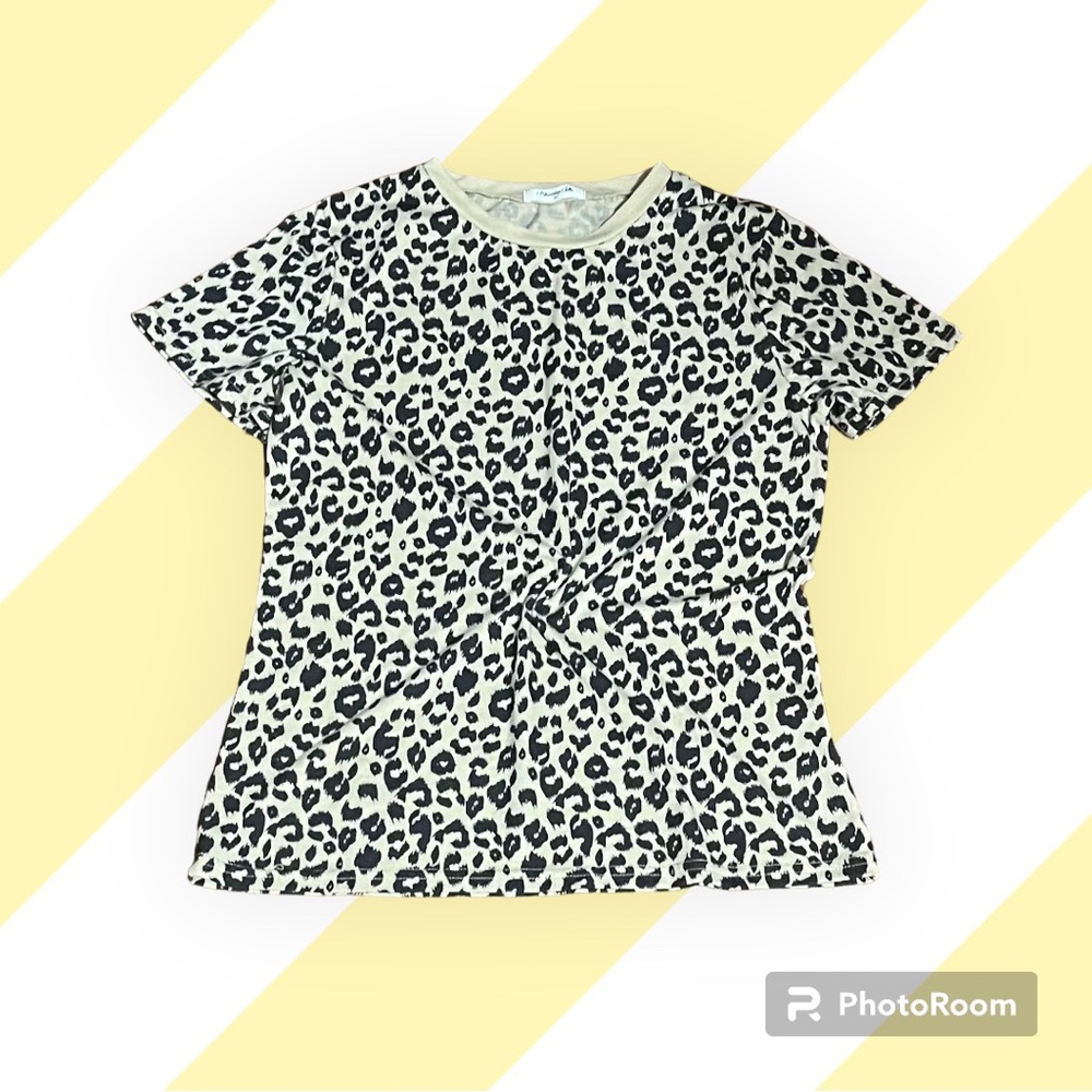 Leopard print kids shirt soft fabric